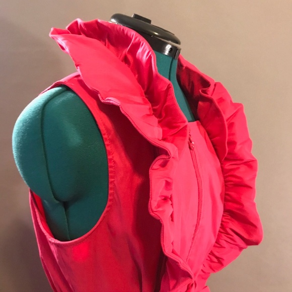 Samuel Dong Raspberry Ruffle Collar Dress Large - Picture 4 of 8